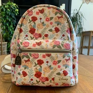 Disney loungefly mini Beauty & the Beast backpack